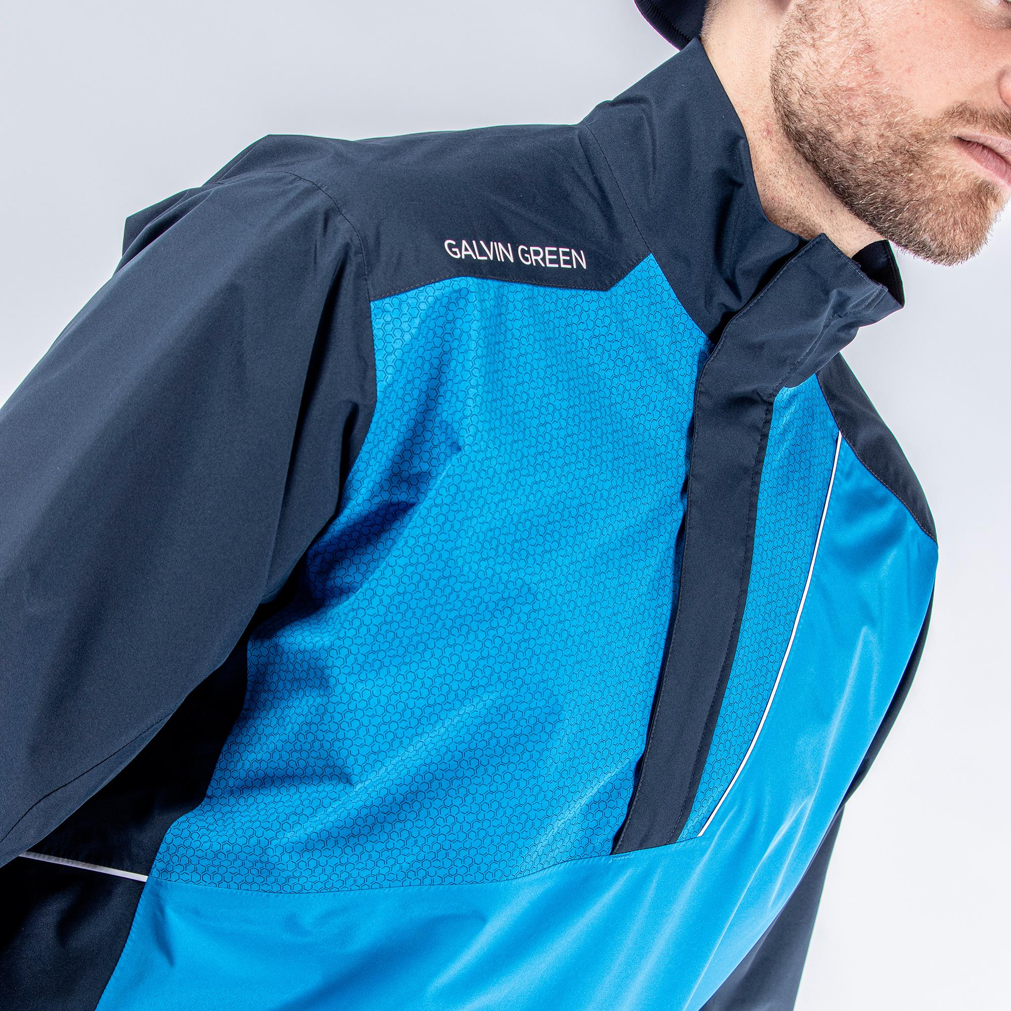 Galvin Green Axley Gore-Tex Mens Waterproof Golf Jacket Navy/Blue/White